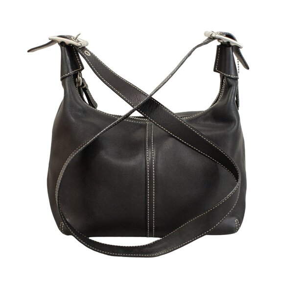 Coach Legacy 9566 Black Leather Crossbody Hobo Bag | Convertible | Authentic - Picture 1 of 8